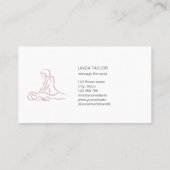 ピンクミニマルプロフェッショナルマッサージセラピスト 名刺 (裏面)