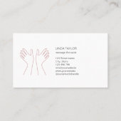 ピンクミニマルプロフェッショナルマッサージセラピスト 名刺 (裏面)