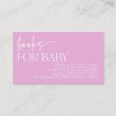ピンクミニマルミニマリスト赤ちゃんシャワーベビー エンクロージャーカード (正面)