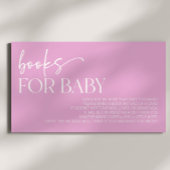 ピンクミニマルミニマリスト赤ちゃんシャワーベビー エンクロージャーカード