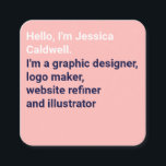 ピンクミニマルモダンとブルーのグラフィックシンプルデザイン スクエア名刺<br><div class="desc">ピンクミニマルモダンとブルーのグラフィックシンプルデザイン</div>