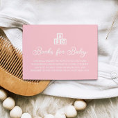 ピンクミニマルモダンリストブックベビーカード エンクロージャーカード