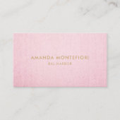 ピンクミニマルリネンのテクスチャモダンプロフェッショナル 名刺 (正面)
