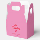 ピンクミニマルレッドレトロ結婚ズ フェイバーボックス (オープン)