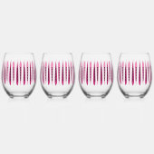 ピンクミニマルレトロインスパイア ステムなしワイングラス (右)
