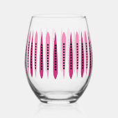 ピンクミニマルレトロインスパイア ステムなしワイングラス (右)
