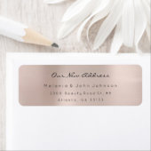 ピンクミニマルローズ金ゴールドスチール金ゴールドニューアドレスRSVP ラベル (インサイチュ)