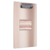 ピンクミニマルローズ金ゴールドメタリックパール赤面 クリップボード (右)