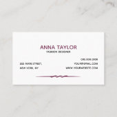 ピンクミニマル大理石スタイリッシュガーリーモダン製 名刺 (裏面)