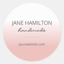 ピンクミニマル封筒用シールシール ラウンドシール