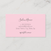 ピンクミニマル爪、 ネイル 名刺 (裏面)