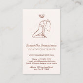 ピンクミニマル美しいシークレットジオメトリヨガコーチ 名刺 (裏面)