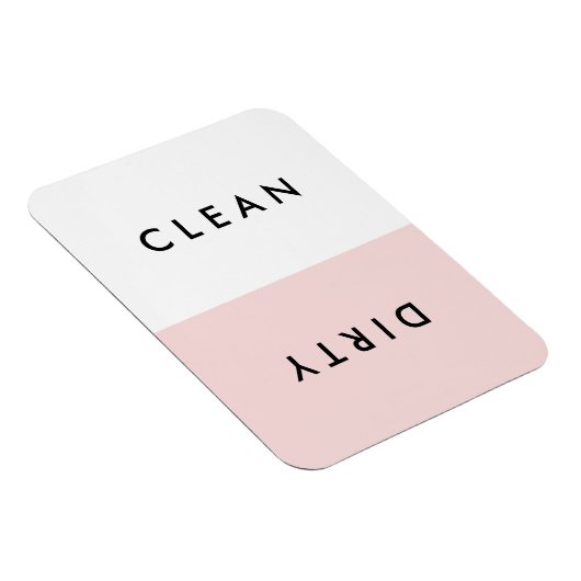 ピンクミニマル食洗機クリーンまたはダーティマグネット マグネット (右側)