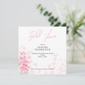 ピンクミモサスブライダルシャワー招待 招待状 (スタンド正面)