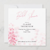 ピンクミモサスブライダルシャワー招待 招待状 (正面)