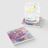 ピンクミュージカルピエロ ストーンコースター (横)