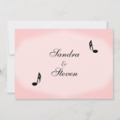 ピンクミュージックテーマ結婚ズ 招待状 (裏面)