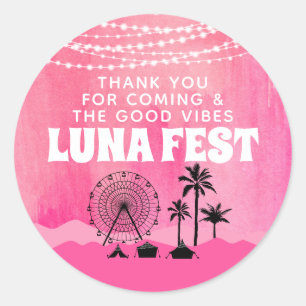 ピンクミュージックフェスティバルありがとう ラウンドシール
