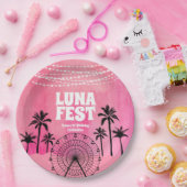 ピンクミュージックフェスティバル ペーパープレート (パーティー)