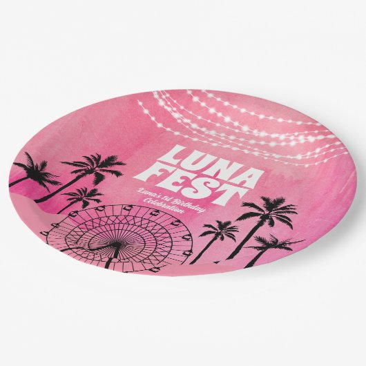 ピンクミュージックフェスティバル ペーパープレート (アングル)