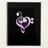 ピンクミュージックミュージシャンハート プランナー手帳 (正面)