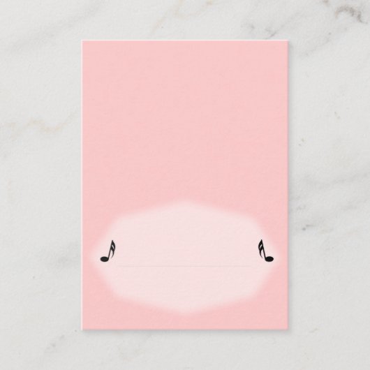 ピンクミュージック座席表 プレイスカード (正面)