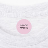 ピンクミントイエローチルドレンズラウンドアイロン名 ラベル (貼付)