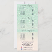 ピンクミントグリッターグラデーションサロン価格表 (裏面)