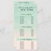 ピンクミントグリッターグラデーションサロン価格表 (正面/裏面)