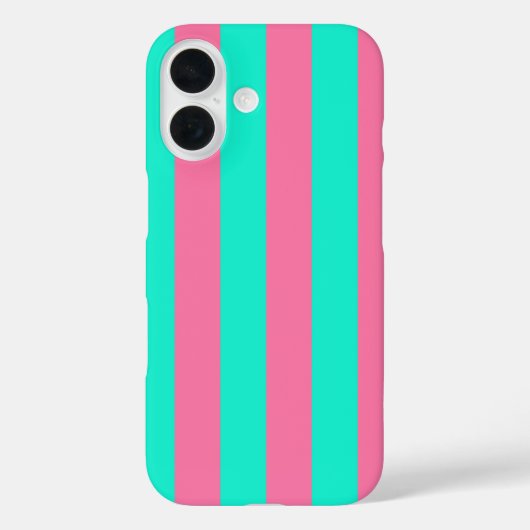 ピンクミントグリーンストライプデザイン Case-Mate iPhoneケース (裏面)