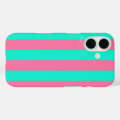 ピンクミントグリーンストライプデザイン Case-Mate iPhoneケース (裏面 (横))