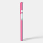 ピンクミントグリーンストライプデザイン Case-Mate iPhoneケース (裏面 / 左)