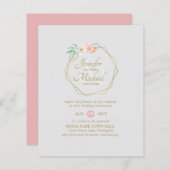 ピンクミントフローラブライダルシャワーバイメール結婚か (正面/裏面)