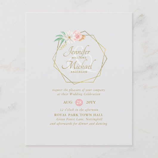 ピンクミントフローラブライダルシャワーバイメール結婚か (正面)