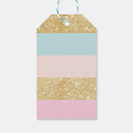 ピンクミントフローラ回転木馬誕生日ありがとう好意 ギフトタグ (裏面)