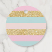 ピンクミントフローラ回転木馬誕生日ありがとう好意 フェイバータグ (裏面)