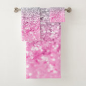 ピンクミントマーメイドガールズグリッター#1 (フェイクグリッター) バスタオルセット (インサイチュ)