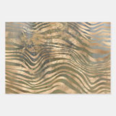 ピンクミント抽象芸術トロピカル離れ ラッピングペーパーシート (正面3)