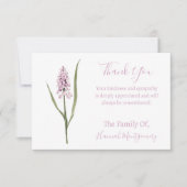 ピンクムスカリ葬儀&悔やみや弔慰サンキューカード ノートカード (正面)