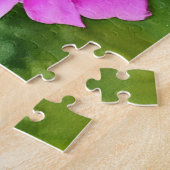 ピンクムームフラワーウォータースタイルアート ジグソーパズル (側面)