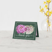 ピンクムーム&ホワイトオーランズフローラシックありがとう カード (黄色い花)