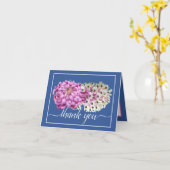 ピンクムーム&ホワイトオーランズフローラシックありがとう カード (黄色い花)