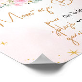 ピンクムーンとスターズベビーシャワーママママオサバー ポスター (角)