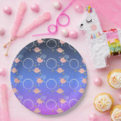 ピンクムーンアステロイド太陽銀河系誕生日 ペーパープレート (パーティー)