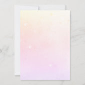 ピンクムーンスイートスリーピーベビーベアテーマ 招待状 (裏面)