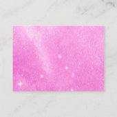 ピンクムーンスターズ赤ちゃんシャワーブックベビーカード エンクロージャーカード (裏面)