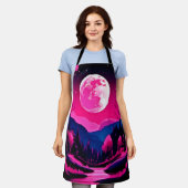 ピンクムーンファンタジー エプロン (着用した状態)