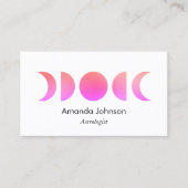 ピンクムーンフェイズアストロロジーヨガホリスティックヒーラー 名刺 (正面)