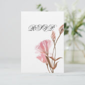 ピンクムーンフラワーRSVP招待状 出欠カード (スタンド正面)