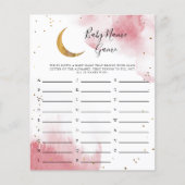 ピンクムーンベビー名シャワーゲーム (正面)